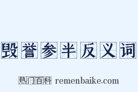 毁誉参半反义词是什么意思的图片